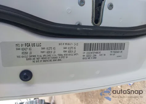 2015 Chrysler 300 300S from USA, damaged, VIN 2C3CCABT6FH808105